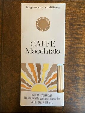Happiness Collection Caffè Macchiato Reed Diffuser - Cream & Yellow Tones NEW
